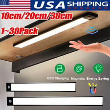 LED Motion Sensor Under Cabinet Closet Light USB Rechargeable Kitchen Lamp Strip for sale  Shipping to South Africa