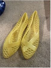 Vintage 1980’s Yellow Jelly Ballet Sandals - Size 6 for sale  Shipping to South Africa