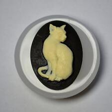 MOLDE DE SILICONA GATO cameo fondant hielo chocolate resina polímero arcilla yeso segunda mano  Embacar hacia Argentina