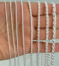 Collar de cadena de cuerda de plata esterlina 0,925 premium - elegante, duradero, auténtico segunda mano  Embacar hacia Argentina