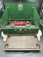 S256 Vintage Coleman Camp Stove 413G With Brown Griddle Plate for sale  Shipping to Ireland