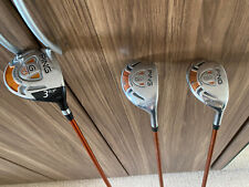 Brukt, Ping G10 Golf Clubs 3 Wood 15.5 Deg 18 Deg 24 Deg x3 Clubs + 2 G10 Head Covers til salgs  Frakt til Norway