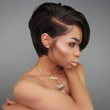 Pixie Cut Human Hair Short Straight Wig Preplucked Hairline Transparent Lace Wig for sale  Shipping to South Africa