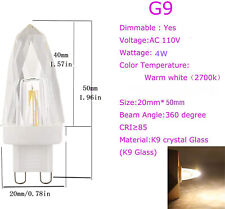 24 peças lâmpada LED COB G9 K9 lustre de cristal luz de vela 4W lâmpada de substituição 40W comprar usado  Enviando para Brazil