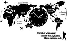 Usado, Reloj de pared World Map | Reloj colgante digital 3D de diseño moderno | ultra silencioso segunda mano  Embacar hacia Argentina