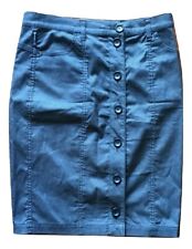 Armani Jeans AJ Gonna taglia 42 Misto cotone blu oscuro Bottoni Skirt Tubo Italy, usado comprar usado  Enviando para Brazil