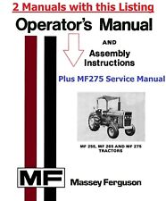 Manual do operador de trator MF e manual de serviço Massey Ferguson MF275 diesel e gasolina comprar usado  Enviando para Brazil