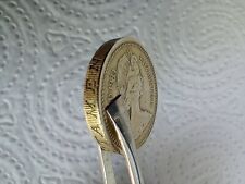 moneta 1 funt brytyjski królowa Elżbieta rok 1983 destrukt napis boczny na odwró na sprzedaż  PL