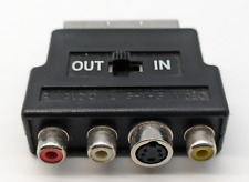 Scart Cinch Adapter Scartstecker S-VHS 3x RCA Buchse Audio Video schaltbar, usado comprar usado  Enviando para Brazil