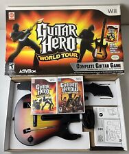 Nintendo Wii Guitar Hero World Tour Paquete con Caja 2 Juegos GH3 Legends of Rock segunda mano  Embacar hacia Argentina