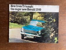 Triumph herald brochure for sale  MARKET HARBOROUGH