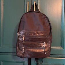 Rebecca Minkoff black leather fabric backpack bag purse for sale  Shipping to South Africa