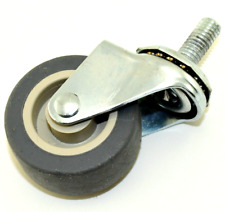 (1) - Threaded Swivel Caster 2" Diameter x 7/8" Gray TPR 3/8"-18 Thread, 1" Stem for sale  Shipping to South Africa
