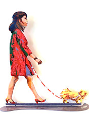 Pop art Metal "Dog Walker" escultura de DAVID GERSTEIN comprar usado  Enviando para Brazil