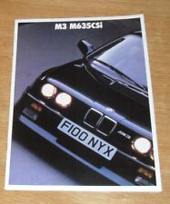 Bmw m635csi brochure for sale  FAREHAM