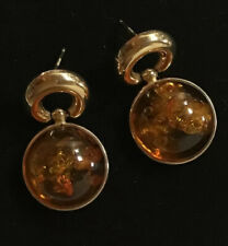 Vintage Earrings: Amber 14 Carat Gold for sale  WHITBY