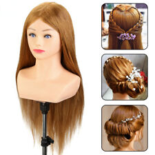 Real Hair Training Mannequin Head with Shoulder Hairdresser Hairstyles Practice, brugt til salg  Sendes til Denmark