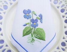 Usado, Guardanapos de flores de linho bordados brancos, decoração de mesa de férias, decoração de mesa de linho comprar usado  Enviando para Brazil