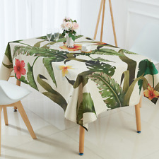 Toalha de Mesa Tropical Folha de Banana Impermeável Toalha Mesa Para Casa Manteles Covers, usado comprar usado  Enviando para Brazil