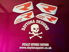 GSXR  RGV HYPER SPORT SET OF CUSTOM DESIGN RED ON WHITE GRAPHICS DECALS STICKERS for sale  Shipping to South Africa