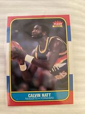 1986-87 Pepitas de baloncesto Fleer #79 Calvin Natt Denver segunda mano  Embacar hacia Argentina