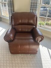 Brown leather reclining for sale  HUNTINGDON