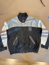 Vintage Rare New York Yankees Leather Jacket Men's Size XL Needs Repair Hole Rip for sale  Salem