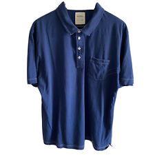 Usado, Camisa polo masculina Billy Reid azul manga curta colarinho peito bolso masculina XXL comprar usado  Enviando para Brazil