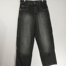 Jeans vintage Southpole 3180 perna larga 34x30 preto desbotado anos 90 Y2K baggy skater street comprar usado  Enviando para Brazil