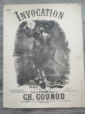 Gounod charles invocation d'occasion  Tirepied