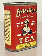 Betsy Ross Tea Tin Can Spice Little Rock Arkansas Advertising Vintage for sale  Shipping to South Africa