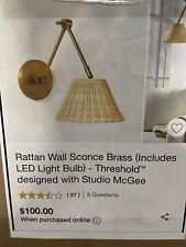 Rattan wall sconce for sale  Humble