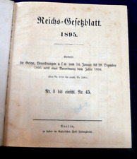 Reichsgesetzblatt 1895 einschl gebraucht kaufen  Rudolstadt