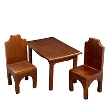 Muebles de cocina en miniatura de mesa y sillas vintage para casa de muñecas 1:12 segunda mano  Embacar hacia Argentina