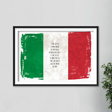 Italian flag photo for sale  UK