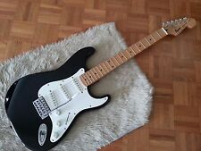 1994/95 KOREAN CORT BUILT FENDER SQUIER STRATOCASTER DELUXE,CLASSIC BLACK, used for sale  Shipping to South Africa