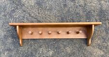Reclaimed Rustic Solid Pine Six Shaker Peg Wall Coat Rack Rack With Shelf for sale  Shipping to South Africa