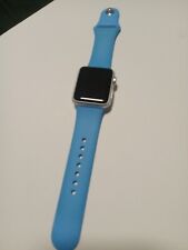 Usado, Apple Watch 7000 Series 38 mm estojo de alumínio pulseira esportiva azul celeste sem cabo não testado comprar usado  Enviando para Brazil