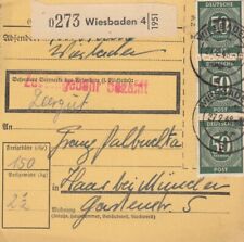 Paketkarte 1948 wiesbaden gebraucht kaufen  Köngen