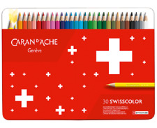 Caran d'Ache Swisscolor 30 lápis de cor artista resistente à água conjunto de lata de metal comprar usado  Enviando para Brazil