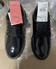 Marks and spencers leather school shoes patent brogue style size 2.5 BNWT for sale  Shipping to South Africa
