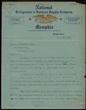 Usado, 1911 Memphis TN - National Refrigerator & Butchers Supply Co - billete con membrete segunda mano  Embacar hacia Argentina