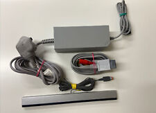 Used, Nintendo Wii Cables Power Supply PSU AV Lead Sensor Bar used for sale  Shipping to South Africa