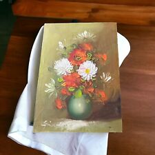 Vintage Fall Original Oil / Acrylic ? ￼7x5 Floral Vase Painting Signed Grady ?? for sale  Shipping to South Africa