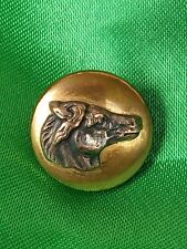 Worship button? Silver horsehead on gold background. 18mm , used for sale  Shipping to South Africa