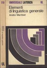 Elementi linguistica generale. usato  Italia