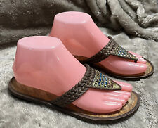 Sandálias femininas Grendene Grendha Silverstre Jeweltone bronze flip flop tamanho 7/38 comprar usado  Enviando para Brazil