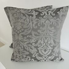 Damask grey cushion for sale  PRESTON