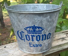 Corona Extra cerveja/gelo One Bucket metal galvanizado 9" diâmetro, 7-1/8" altura comprar usado  Enviando para Brazil