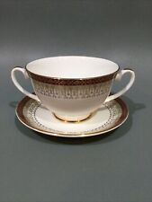 Royal Grafton Bone China “ Majestic Maroon “ Soup Cup & Stand for sale  Shipping to South Africa